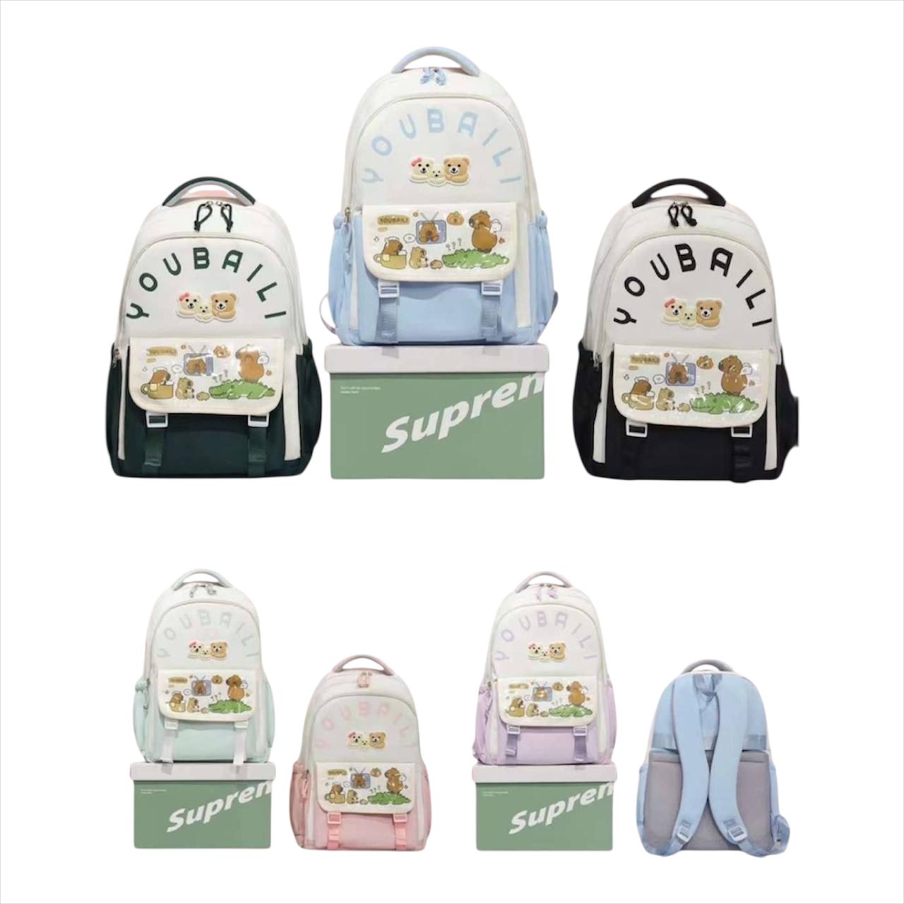 MOCHILA ESCOLAR OSITOS KAWAII