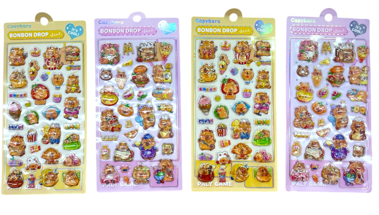 STICKERS 3D CAPIBARAS (UNIDAD)