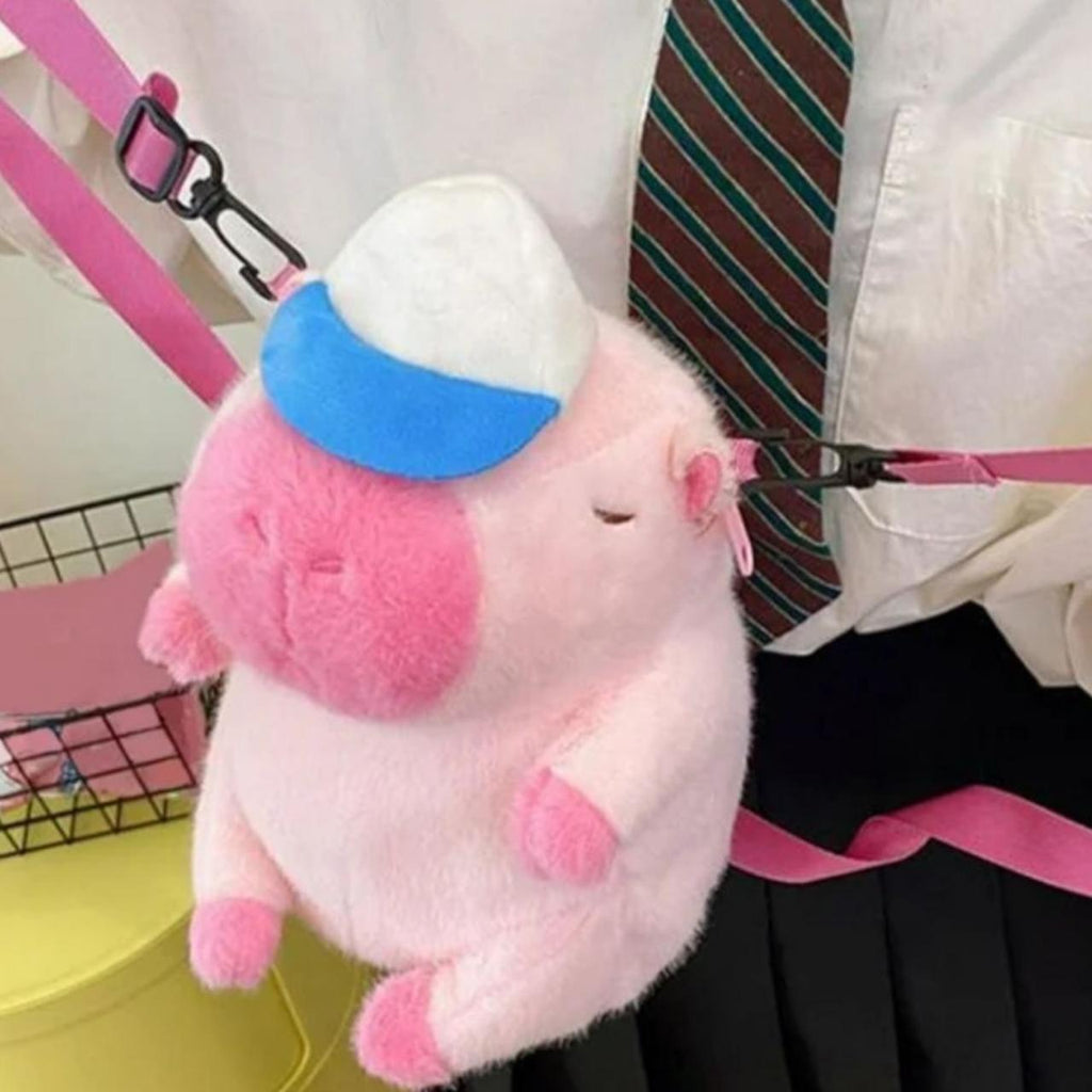 MOCHILA DE CAPYBARA ROSADO