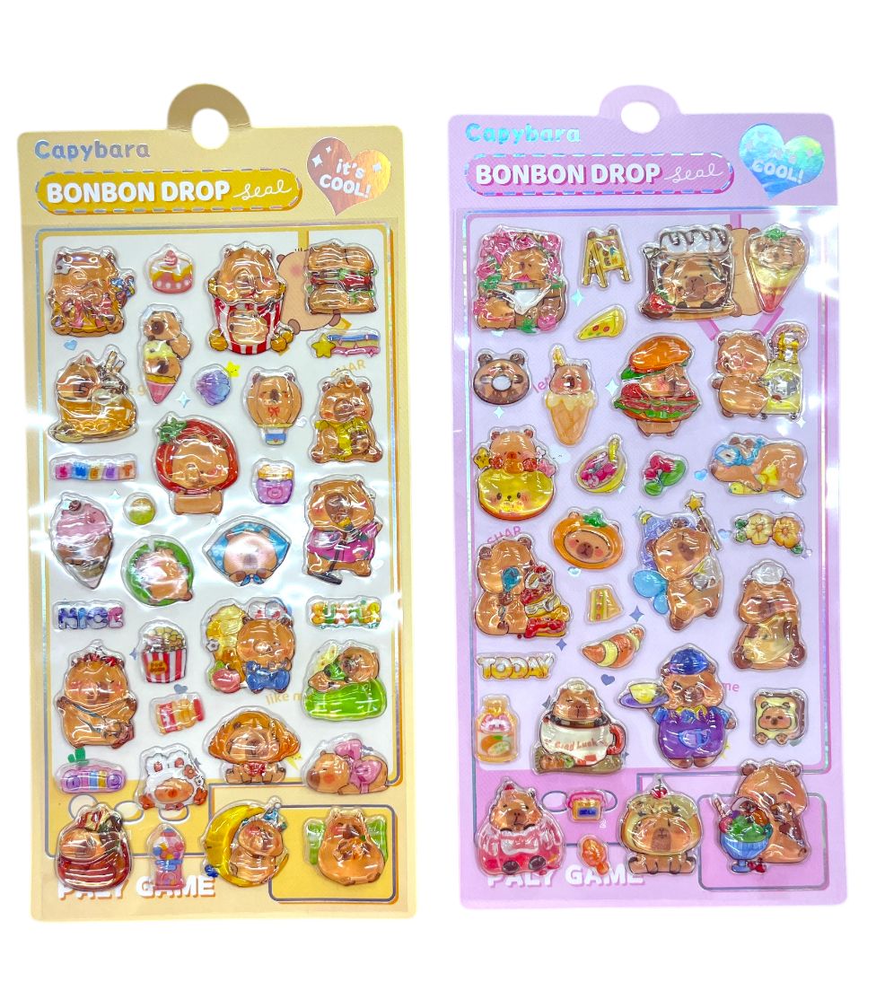 STICKERS 3D CAPIBARAS (UNIDAD)