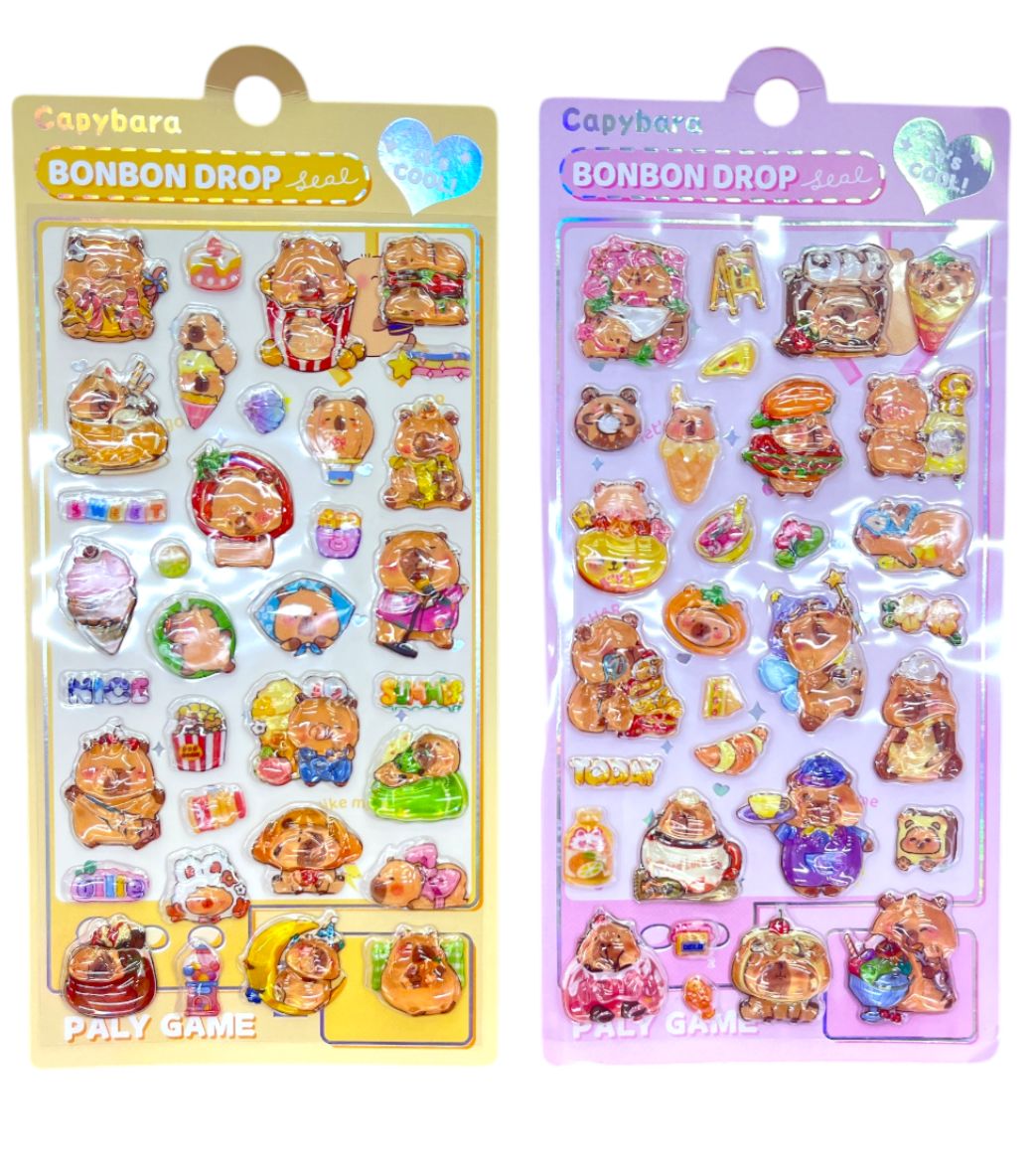 STICKERS 3D CAPIBARAS (UNIDAD)